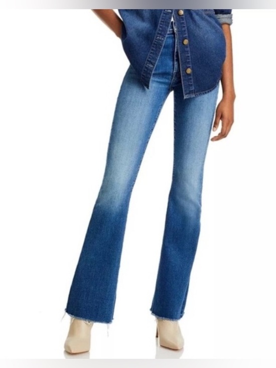 MOTHER Denim - Mother The Cruiser Sneak Fray Jeans Hike Hike Baby Size 27 Flare Preppy 70s